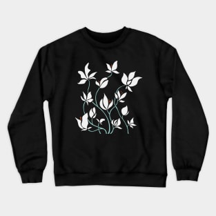 White Flowers With a Clear Blue Sky Crewneck Sweatshirt